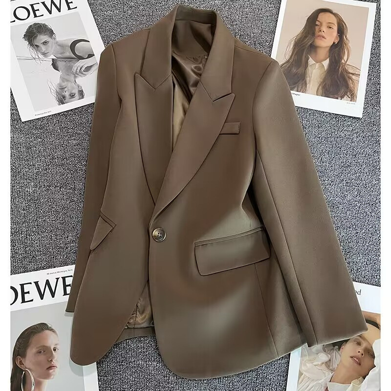 Picture of Long-Sleeved Suit Jacket for Women 2025 Autum New Korean Style Casual Texture Spring Goddess Style Street Suit