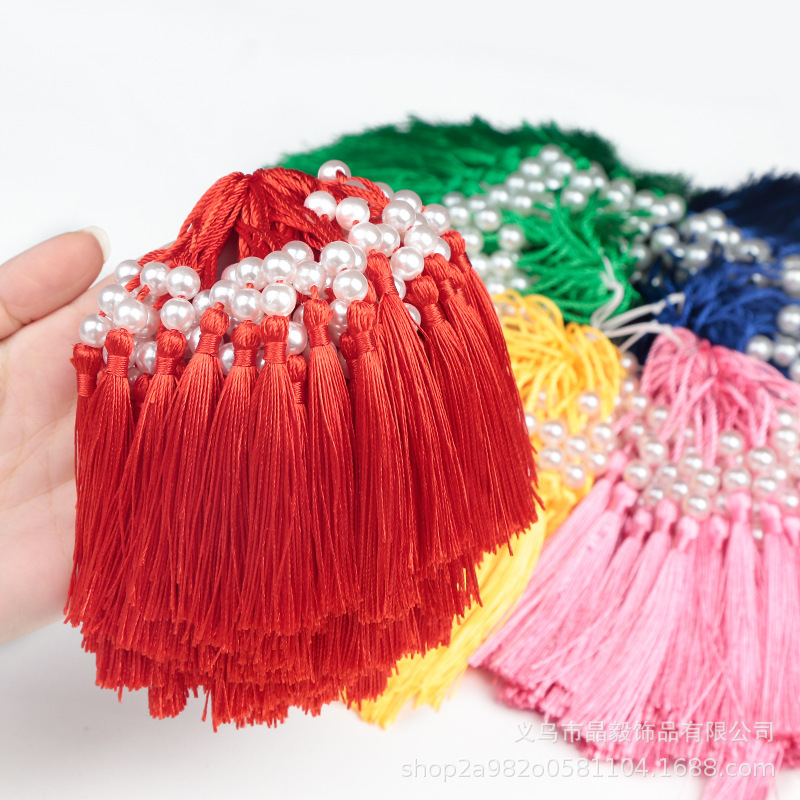 Wholesale Pearl tassel small tassel Chinese Knot Tassel bookmark small tassel tassel pendant popular fan Pearl tassel