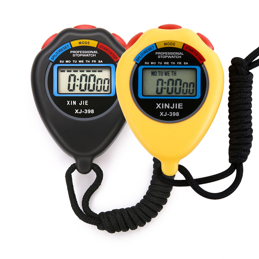Stopwatch Timer Digital Stopwatch Two-Track Stopwatch Referee Sports Fitness Equipment Digital Watch Waterproof Xj398
