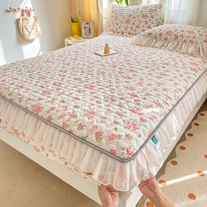 Picture of Class A Thickened Bed Cover Padded One-piece Bed Cover Nantong Hotel Simmons Mattress Protective Cover All-inclusive Non-slip Bed Sheet