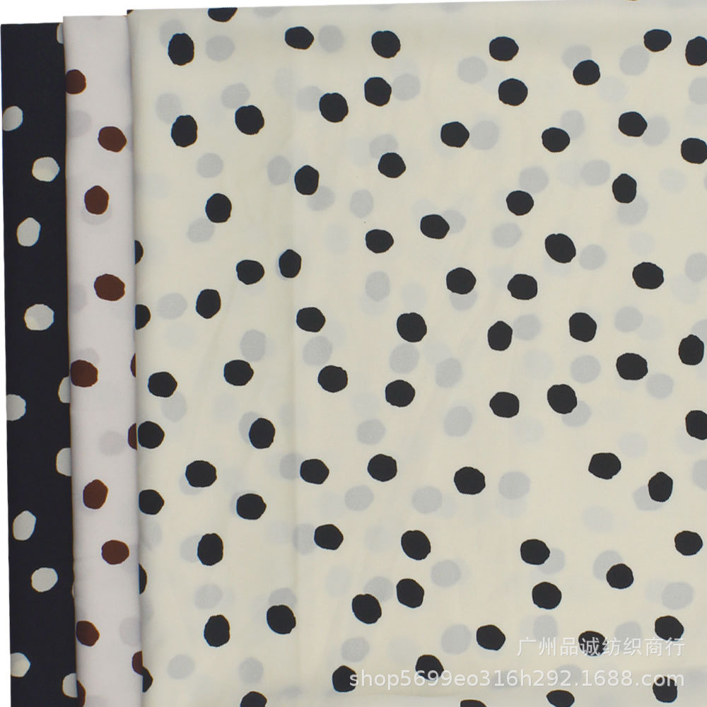 Shattered Plain Satin Printed Irregular Dot Chiffon Printed Spring and Summer Blouse dress Anti-mosquito Pants Fabric