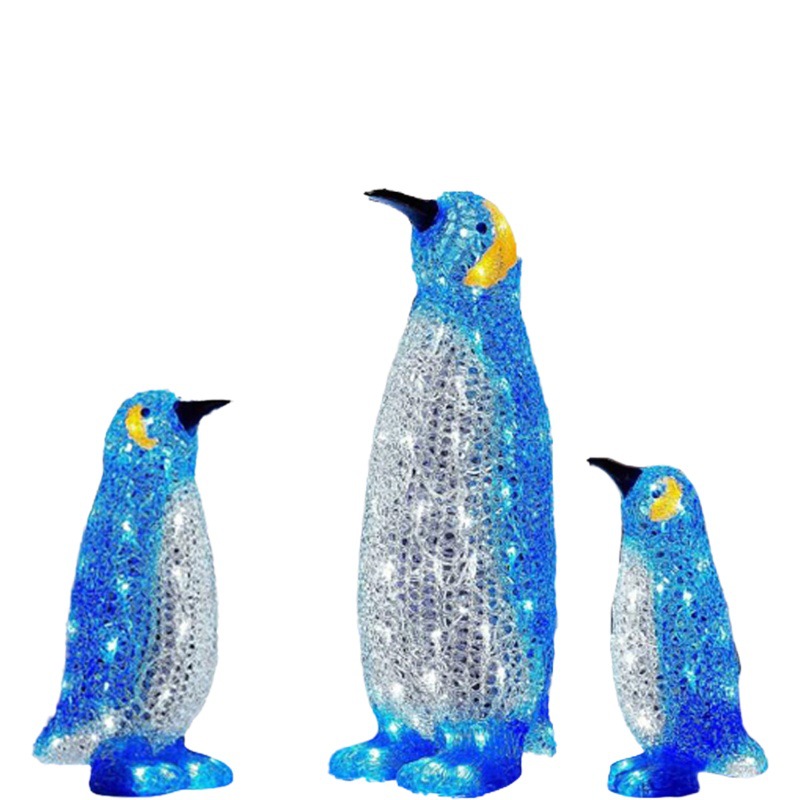 Cross-border new product ChristmasDeerLightingHappyNewYear Garden Christmas glowing Penguin