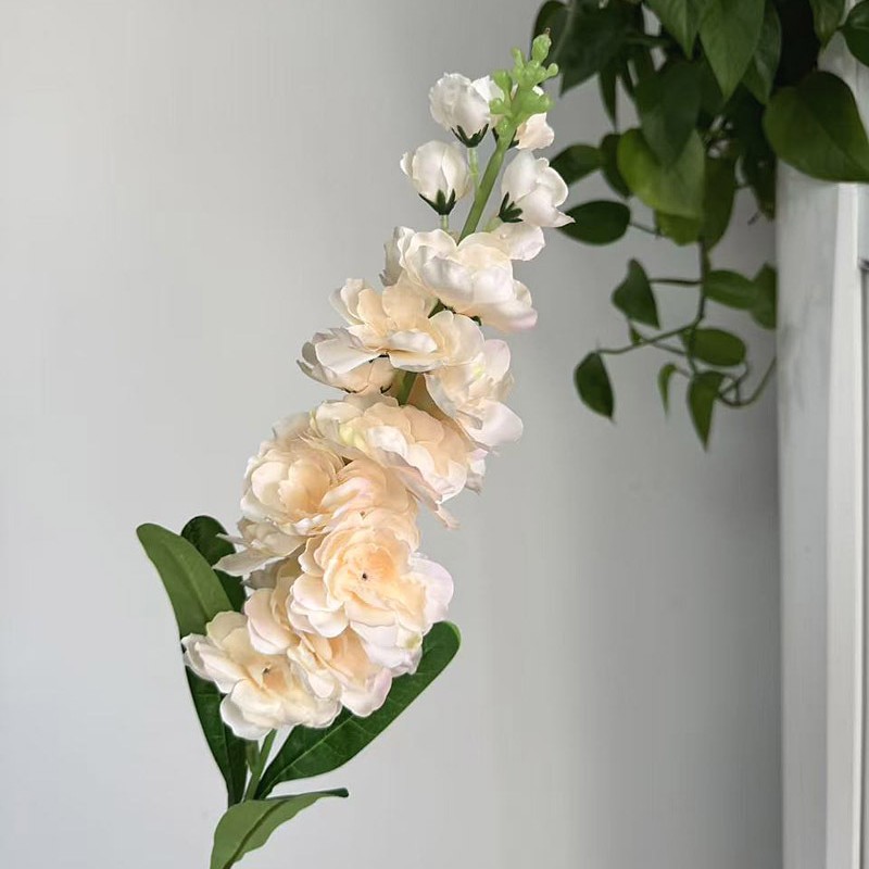 Picture of Simulated Delphinium Wedding Auditorium Decoration Simulated Flower Single Violet Props Large Simulated Flower Delphinium