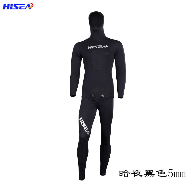 Picture of 5mm Thickeneded Split Wetsuit Men's Free Diving Camouflage Fishing Suit Warm Camouflage Deep Diving Fishing Suit Winter