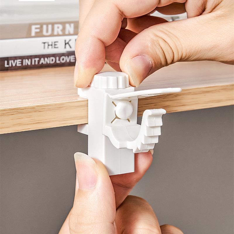 Cross-border adjustable casual hook creative adjustable rod hanging clip hanging rod hanging rack fixed Clip 2 pack wholesale generation