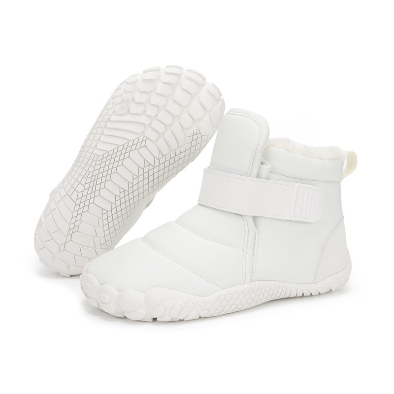 Children's snow shoes and boots with fleece 2025 new winter cotton shoes, boys' casual shoes, cotton shoes, girls' shoes