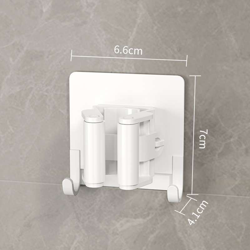 Picture of Wall-mounted mop clip rack punch-free hook balcony bathroom bathroom buckle fixed broom storage rack
