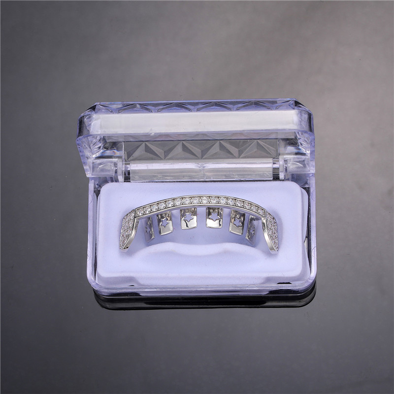 Picture of European and American hip-hop braces single row full of diamond fangs hiphop fashion accessories for men and women cross-border manufacturers wholesale