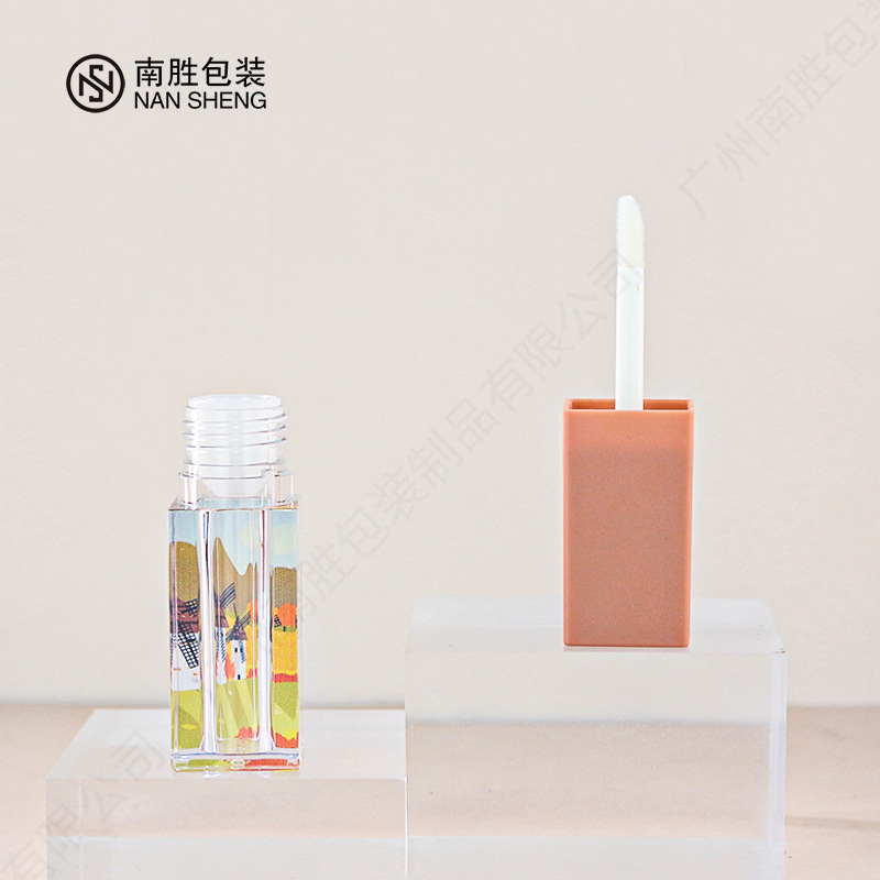 Picture of Square lip glaze tube cartoon 3D printing lip gloss lip gloss tube 5ml liquid lipstick tube makeup package material sub-bottled
