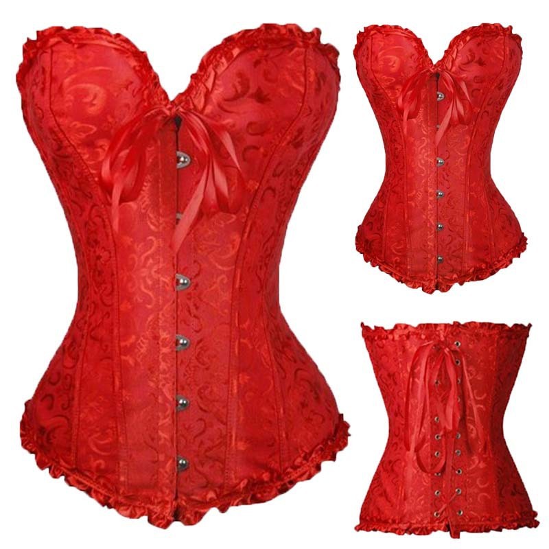 Foreign Trade Independent Station Aliexpress Amazon Cross-Border European and American Sexy Corset Buttoned Wedding Dress Body Shaping Intimates Supply