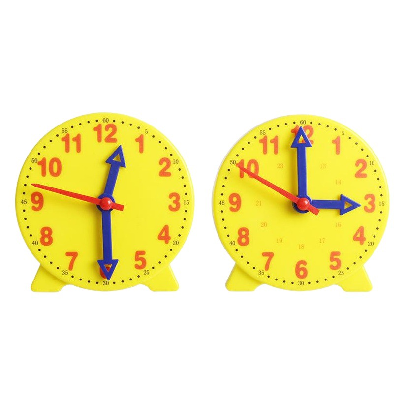 10cm clock model three-needle linkage clock face primary school mathematics grade one and two understanding time student clock teaching aids