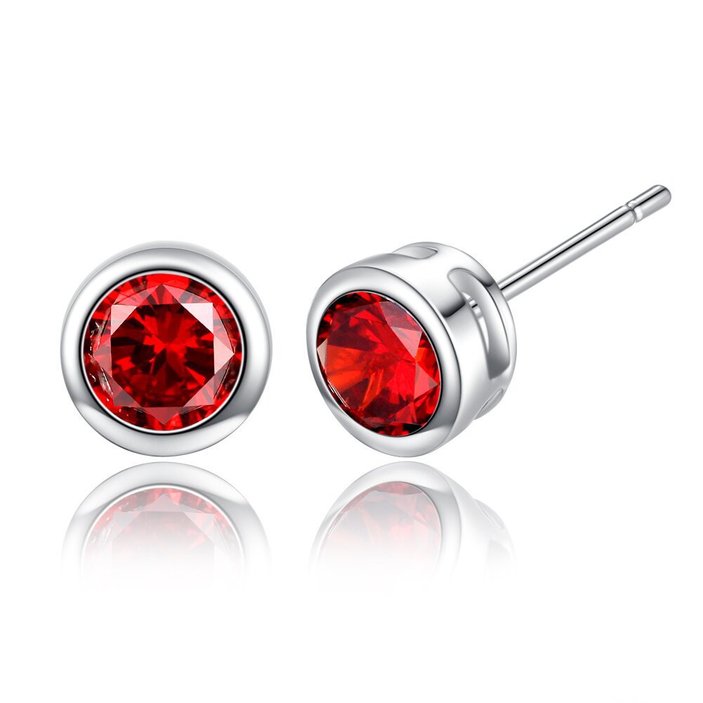 Wish Elegant Zircon Crystal Earrings Earrings Round Inlaid Women Earrings Japanese and Korean Fashion Hot Selling Foreign Trade