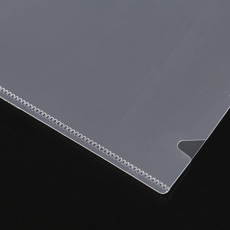 Picture of A4 single clip L-shaped folder printable LOGO file protective cover transparent single clip two-page clip manufacturers