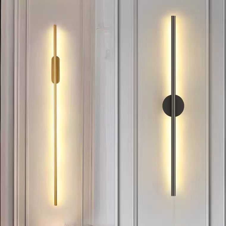 Modern Simple Light Luxury Grille Light Minimalist Living Room TV Background Wall Light Bedside Bedside Lamp Long Strip Wall Lamp