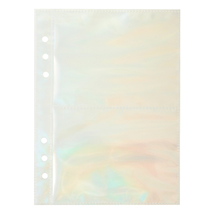 A5 Loose-Leaf Laser Six-Hole Photo Album Inner Page 3inch 5inch Loose-Leaf Core Polaroid Postcard Card Album Transparent Inner Page