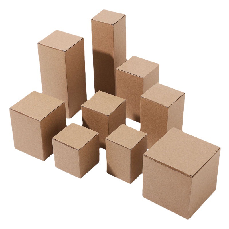 Spot plus hard three-layer Kraft paper corrugated electronic accessories glass parts cosmetic gift folding packaging box