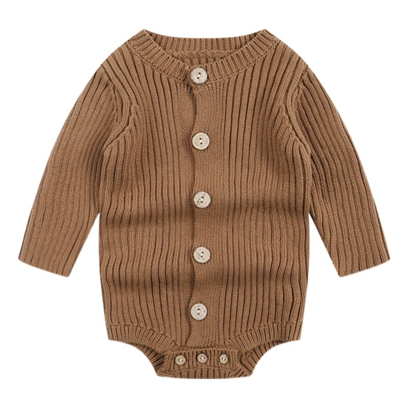 Foreign Trade Children's Clothing Baby Spring Knitted Sweater Bodysuit Spring and Autum Triangle Harem Baby Autum Crawl Suit