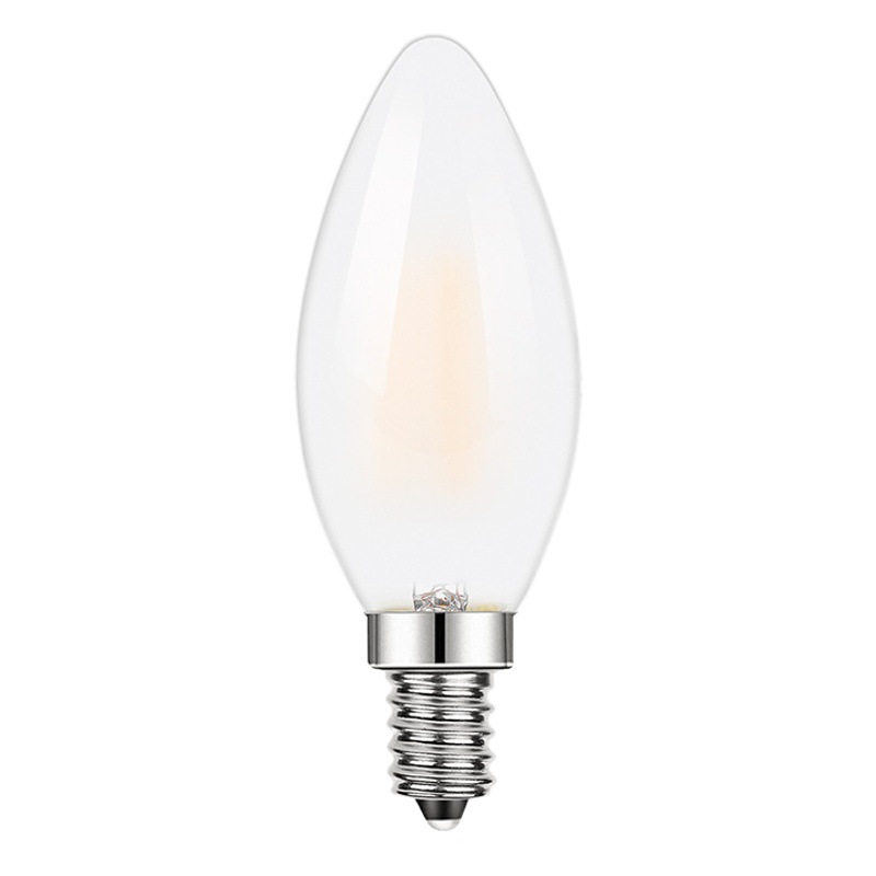 Amazon C35 Frosted Straight Filament Candle Lamp E14 Screw Cross-Border Supply Chandelier Led Bulb Dimmable