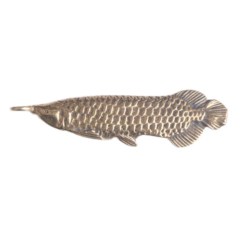 Pure brass old golden dragon fish car key chain pendant year after year more than Nafu pendant stall small copper wholesale