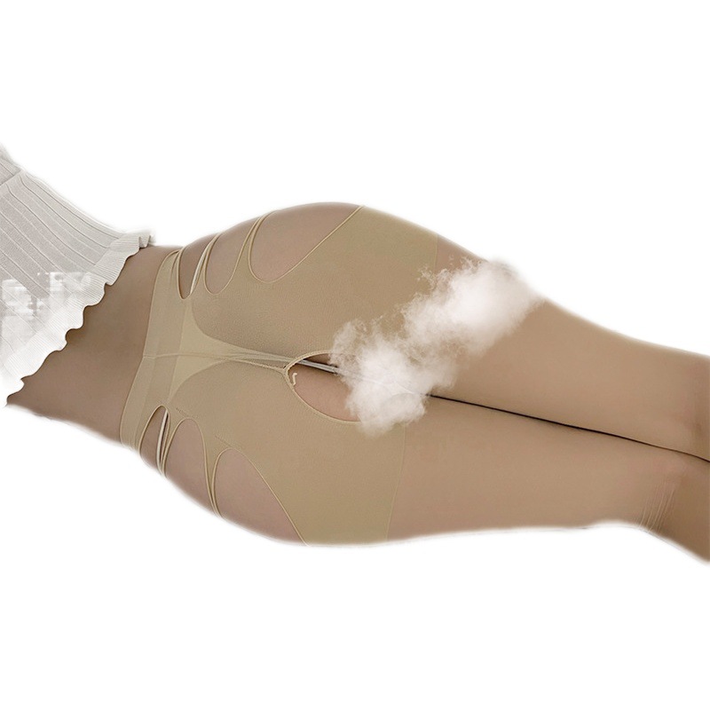 Sexy stockings thin through four sides open cat face stockings sexy pantyhose crotch free easy to tear perspective hand tear socks