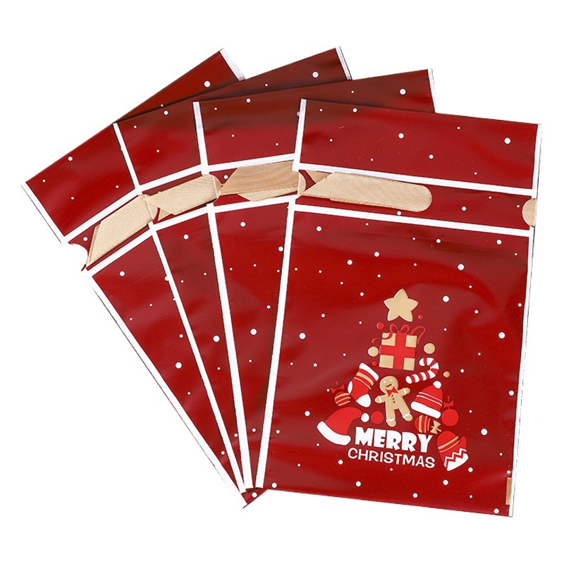 New Original Christmas Gift Packaging Bag Ribbon Drawstring Bag Peace Fruit Bag Back Gift Bag Gift Bag Gift Bag