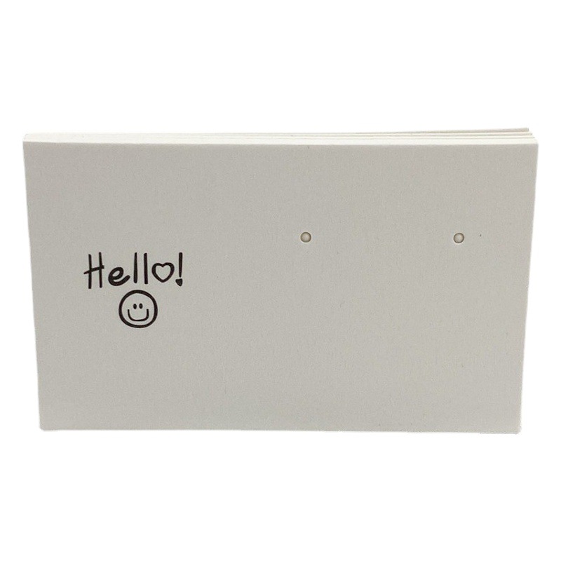 Smiley face porous ear studs cardboard in stock wholesale ins style earrings card jewelry packaging card LOGO printing film