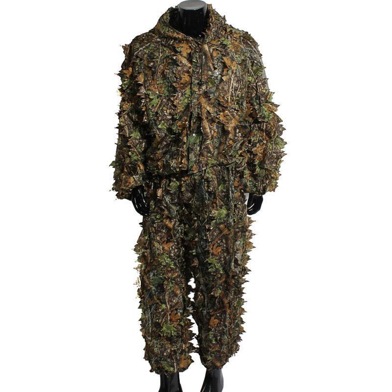 in stock 3D Leaf Geely Suit CS Invisibility Clothing Camouflage Clothing Eating Chicken Geely Suit Hunting Clothing Leaf Camouflage Clothing