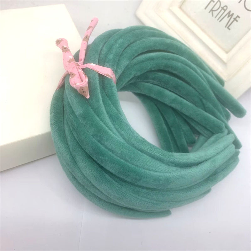Picture of 10mm Candy-Colored Cloth-Wrapped Thickeneded Headband DIY Hairband Material Hair Accessories 1cm Satin Set Cloth Headband