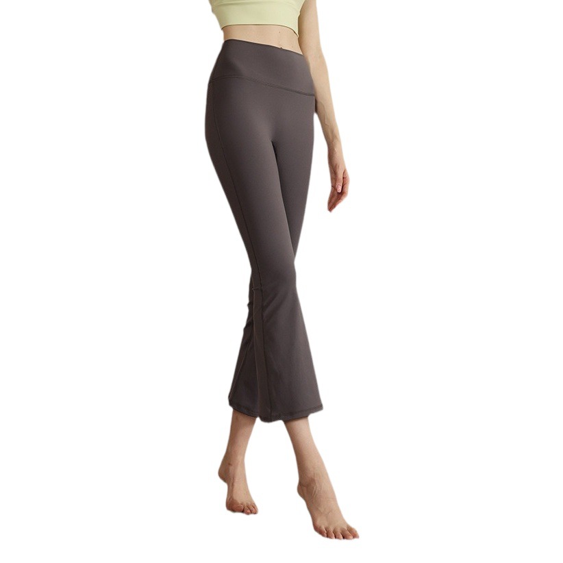 New High Waist Elegant Slimming Sports Flared Pants Hip-lifting Belly Pilates Tight Pants Fashion Micro Yoga Pants