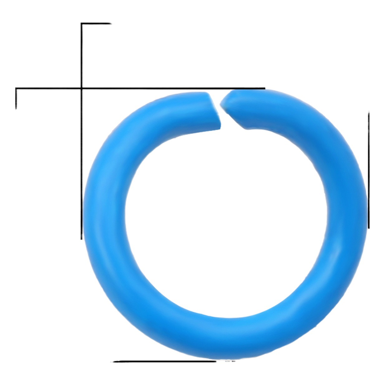 50 80mm Macarons metal paint open ring connection ring single ring diy handmade keychain accessories