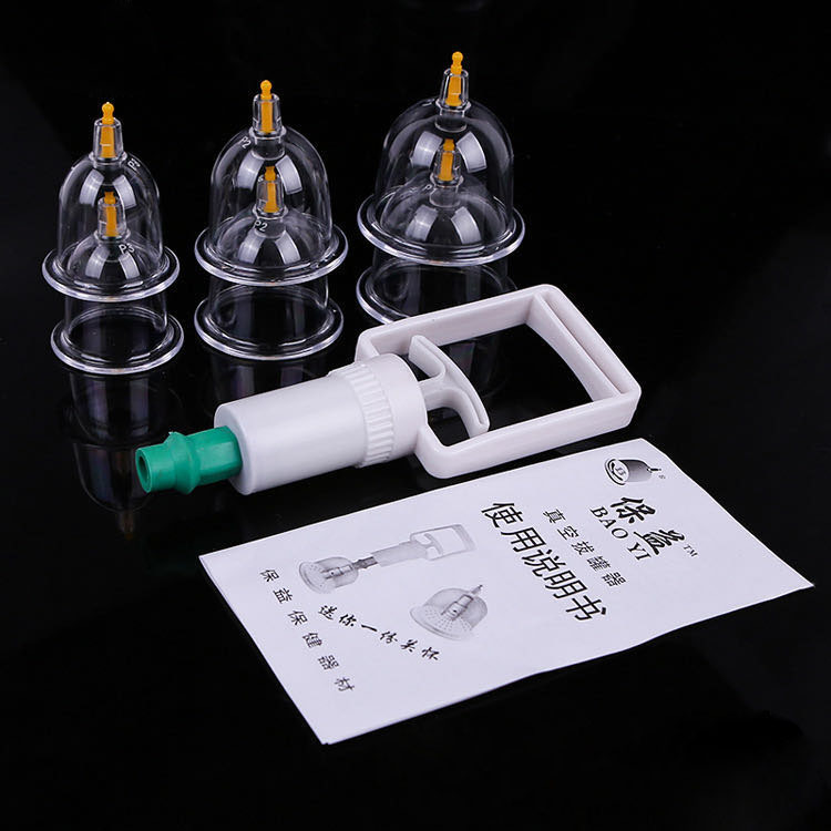 Picture of Cupping Device 6 Cans Vacuum Cupping Household Thickeneded Cupping Set Health Non-Glass Can Health Gift