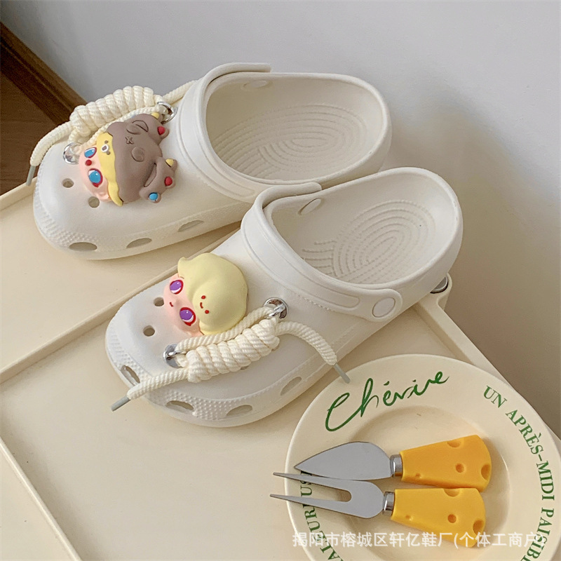 Hole Shoes Slippers Women's Summer Home Non-slip Eva Slippers Outer Wear Home Non-slip Summer Deodorant Slippers Cute
