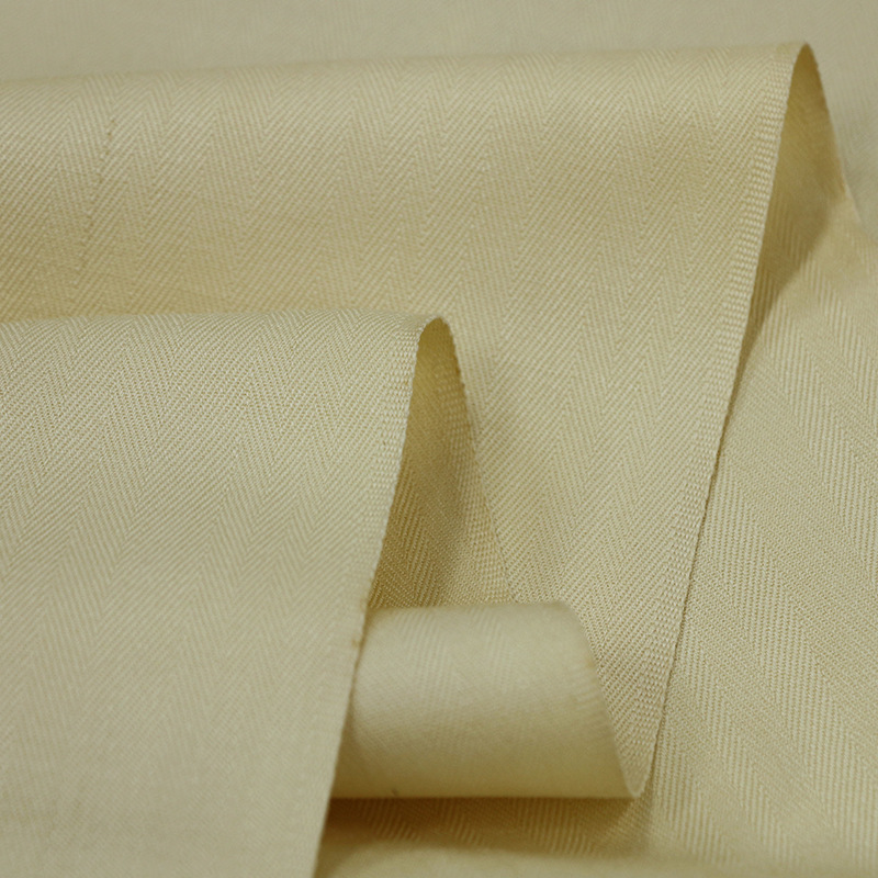 Natural Native Tussah Silk Intangible Cultural Heritage Tussah Silk Old Fabric Classic Herringbone Pattern Breathable Texture Fabric