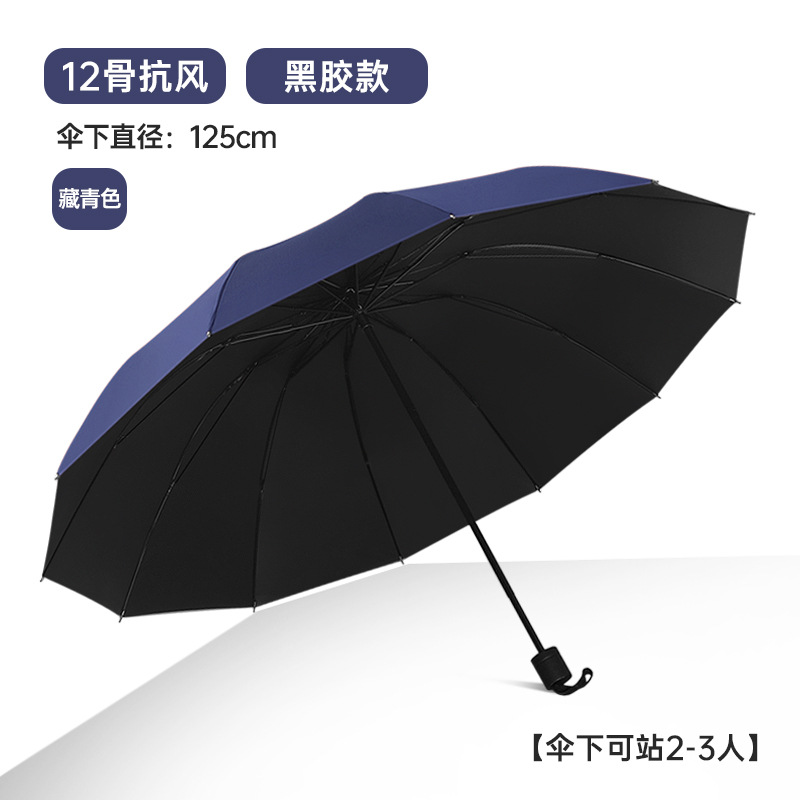 Picture of Umbrella Extra Large Umbrella Large Folding Solid Umbrella Women's Dual-Use Sunscreen Umbrella Sun Umbrella Advertising Umbrella