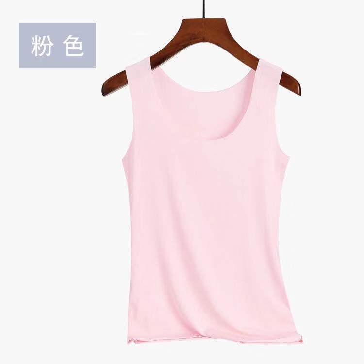 Picture of Seamless Vest for Women, Thin Pure Color Bottoming Shirt, Slim Sleeveless Spring & Fall Inner Wear, Summer Student Vest for Women