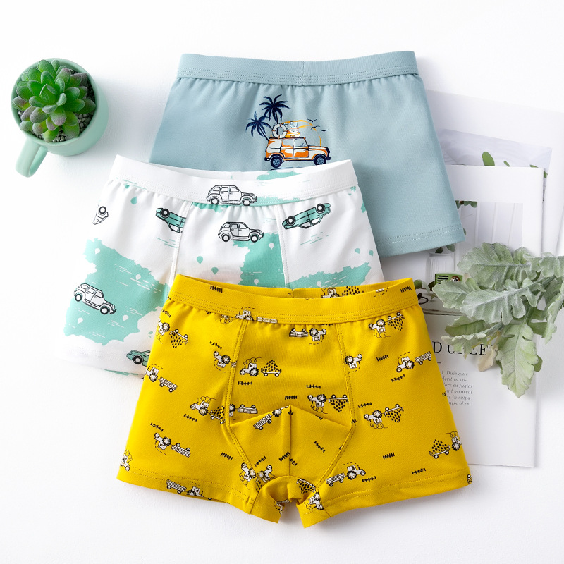 Picture of Boys' underwear children's cotton 50 boxers boys' boxer shorts middle and big children's triangle underwear children's cartoon