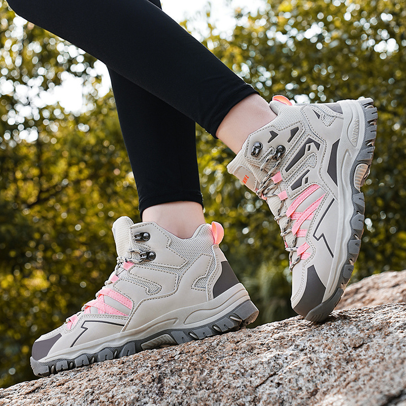 Autumn and winter high-top mountain climbing cross-country hiking shoes outdoor shoes sneaker hiking shoes for men and women