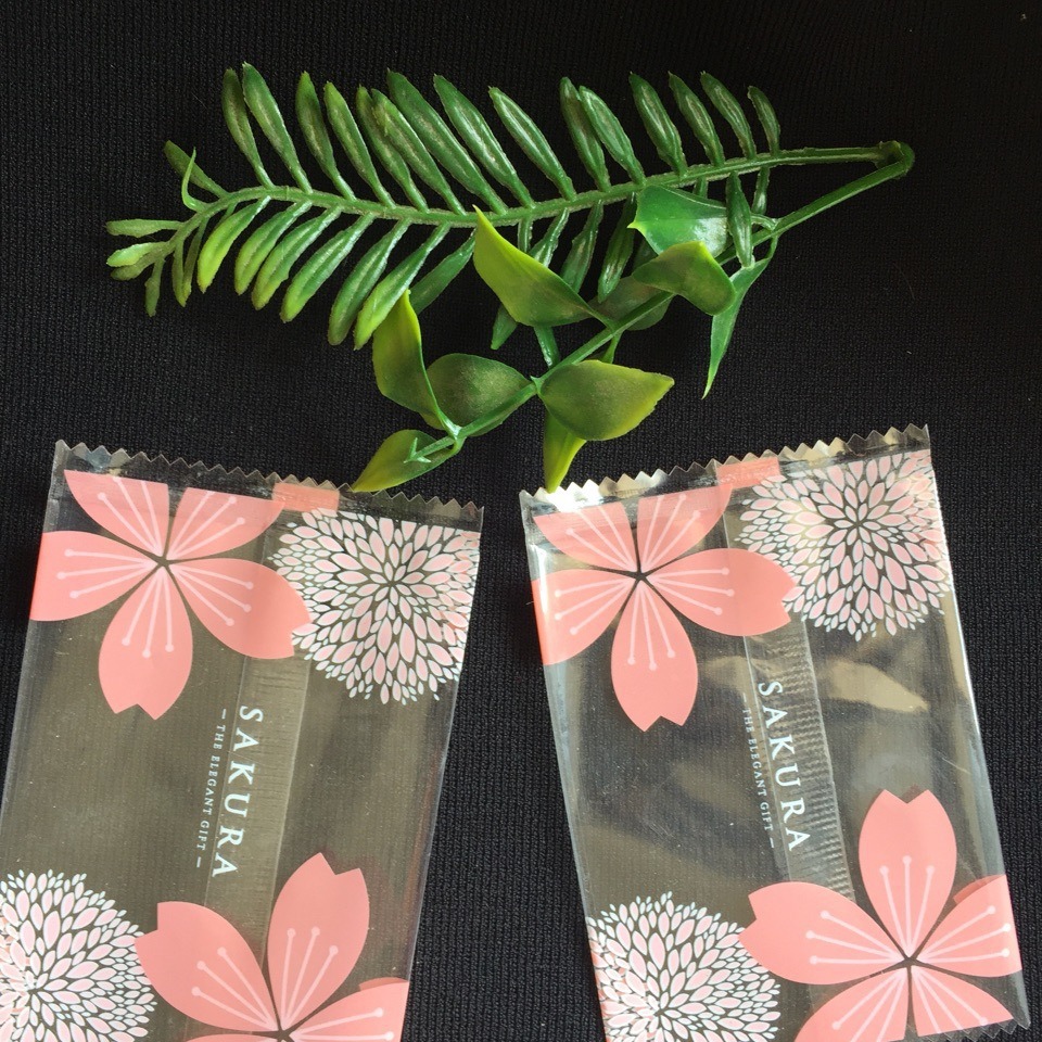Baking Packaging Transparent Cherry Blossom Bag Egg Yolk Crisp Snowflake Crisp Packaging Bag Cookie Packaging Bag