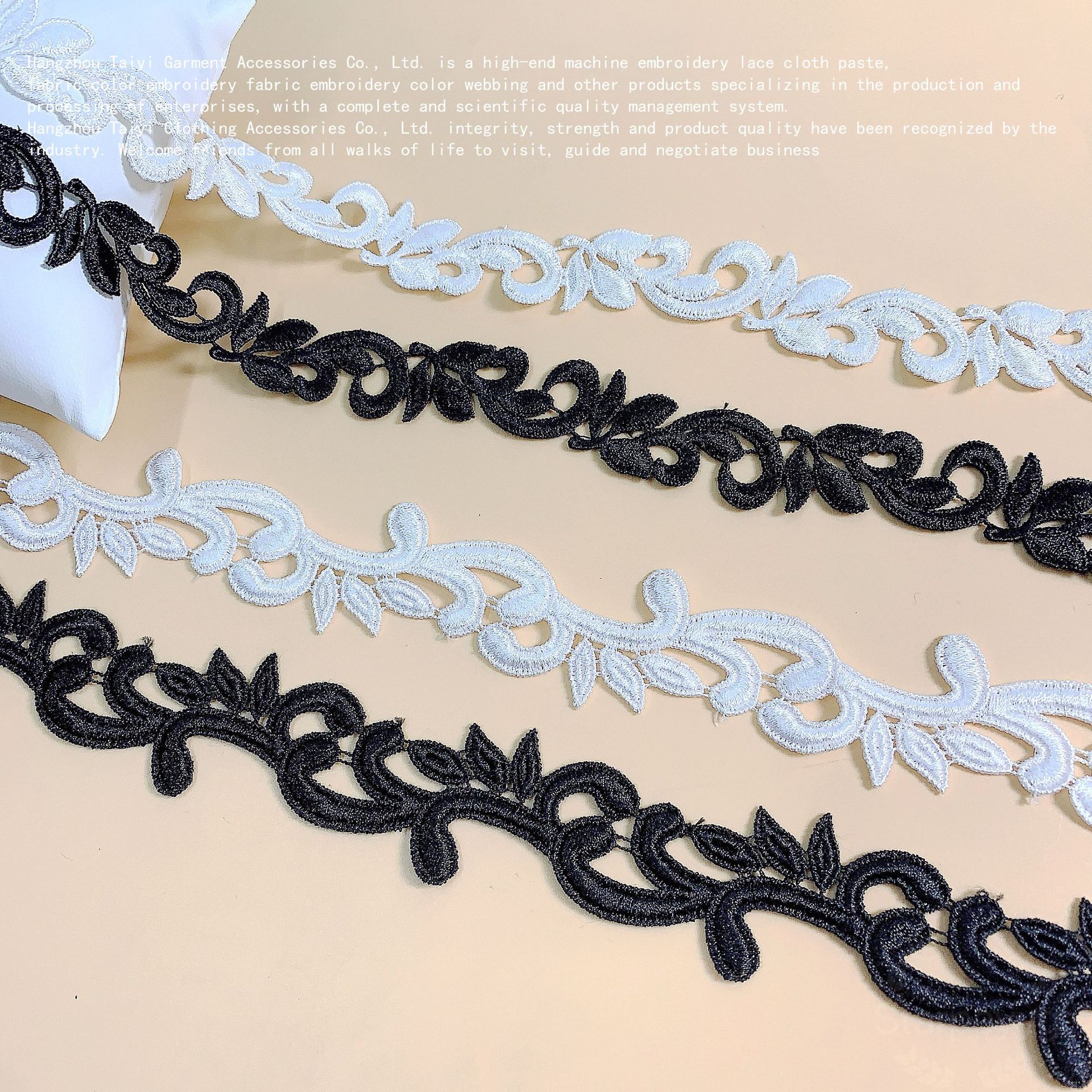 Hollow-out Polyester Water-soluble Lace Garment Accessories Accessories Strong Three-dimensional DIY Shoulder Strap Leaf Flower Bar Code Lace