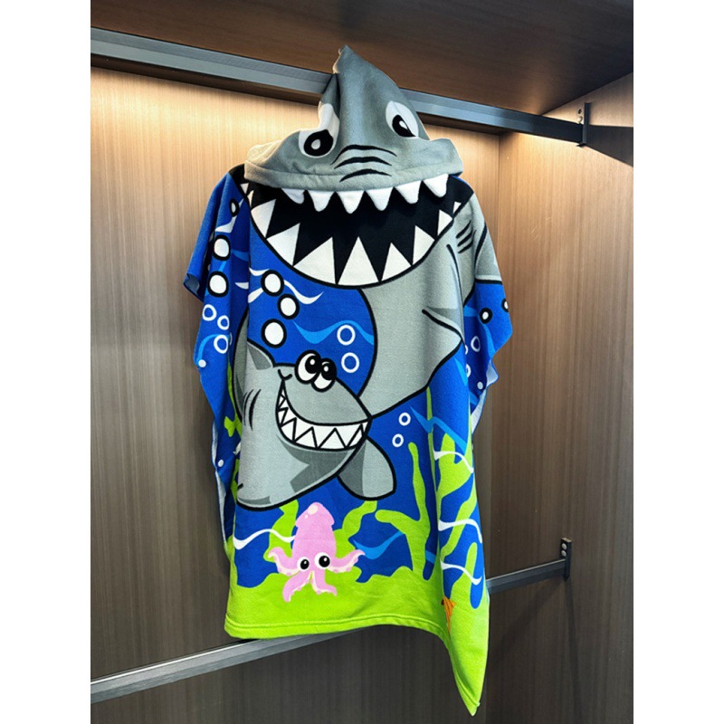 Picture of Children's Bath Towel Hooded Poncho Bathrobe Super Soft Wearable Baby Absorbent Towel for Boys and Girls Swimming
