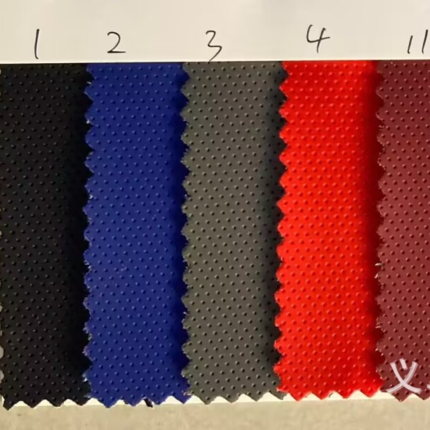 Wholesale Pvc Half-Hole Artificial Leather in Stock, Fish Scale Fabric Base 1.6m Width Leather