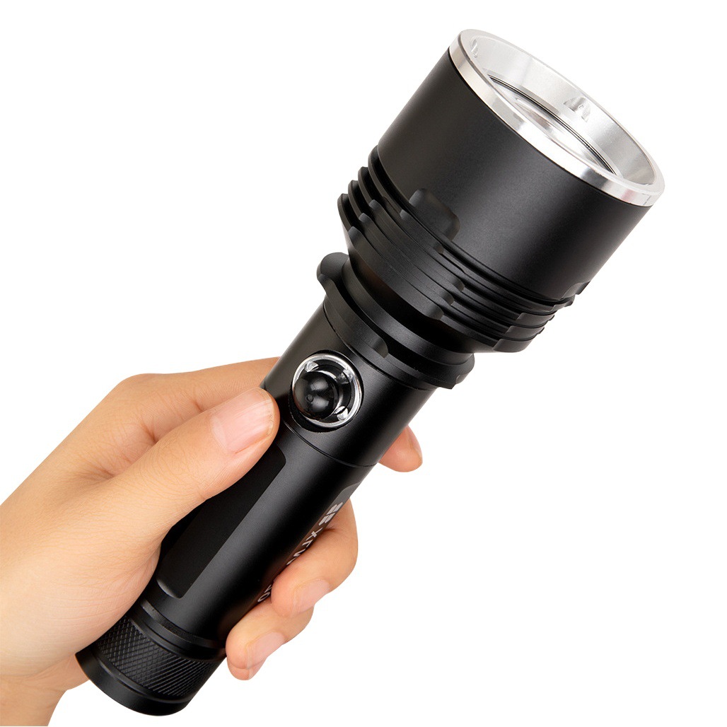 Cross-border XHP70 fixed focus strong light waterproof flashlight LED aluminum alloy search and rescue underwater exploration according to factory outlets