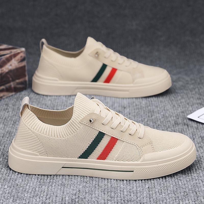 Summer Men's Shoes New Arrival Breathable Canvas Shoes Men's Korean Style Fashionable All-Match Flying Woven Sports Casual Sneakers Coconut Shoes