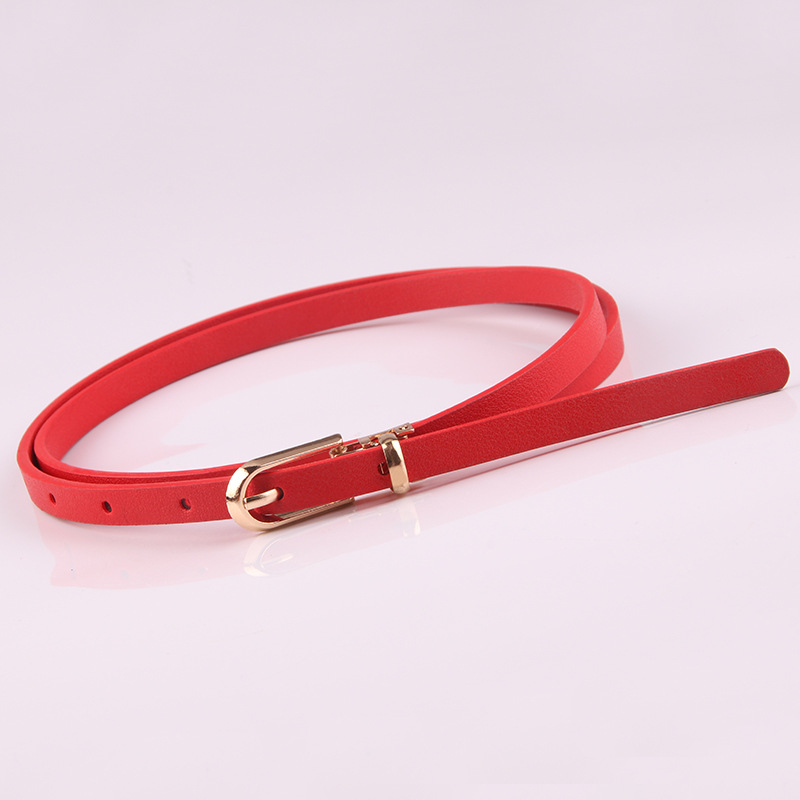 Picture of New Multicolor Decorative dress with Sweater Thin Belt Women's All-match Pin Buckle PU Small Belt Korean Style Trouser Belt