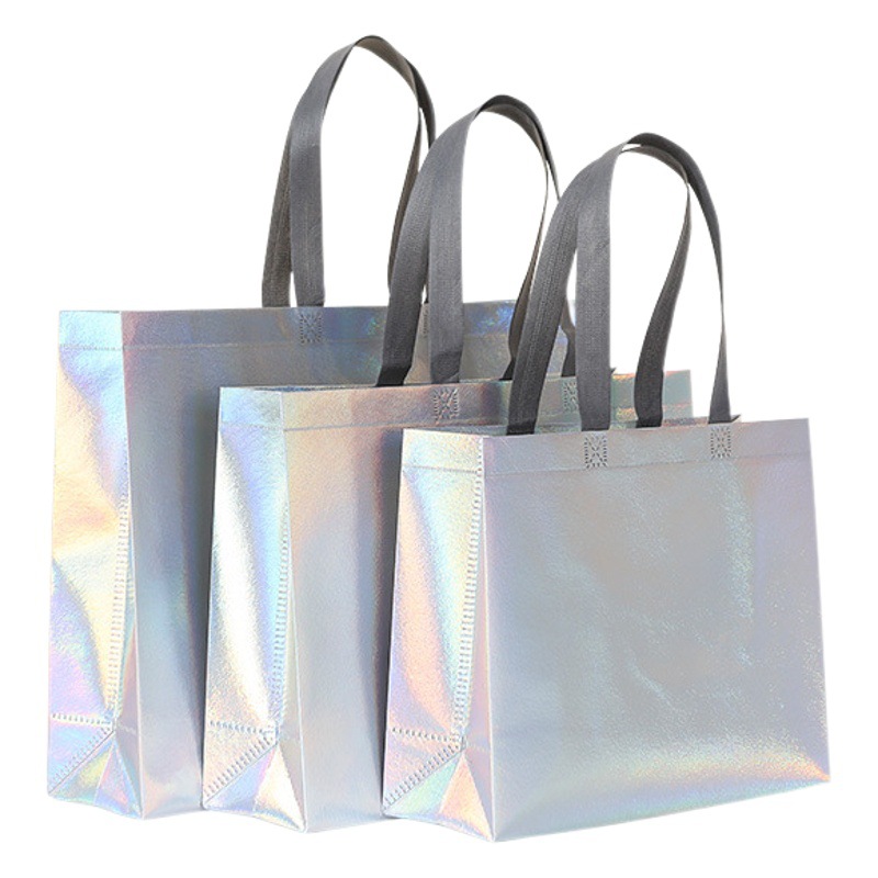 Laser Non-woven Gift Portable Packaging Bag Clothes Women's Shoe Shop Shopping Bag Engraving logo Bag