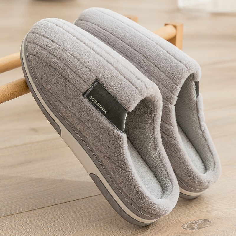 Men's cotton slippers, men's winter home indoor 2025 new home non-slip warm wool cotton shoes, women's winter shoes