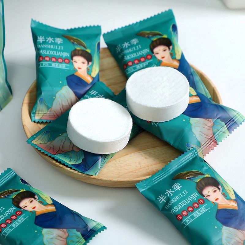 Picture of Disposable compressed bath towel extra thick face towel travel supplies compressed towel portable towel folding bath towel