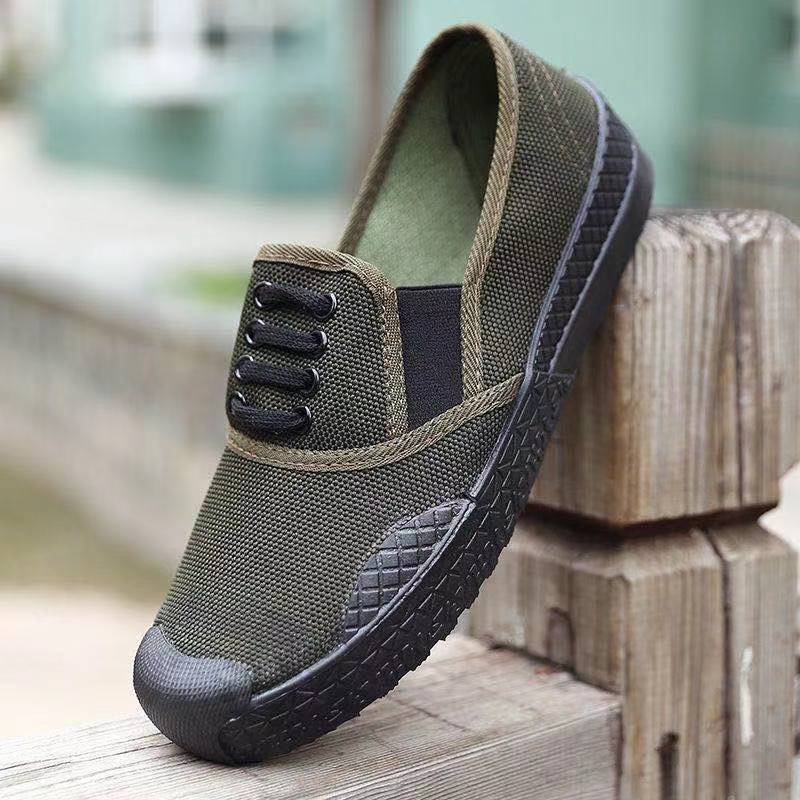Manufacturer Wholesale [New Labor Protection Shoes] New Canvas Shoes Non-Slip Wear-Resistant Construction Site Construction Physical Training Work