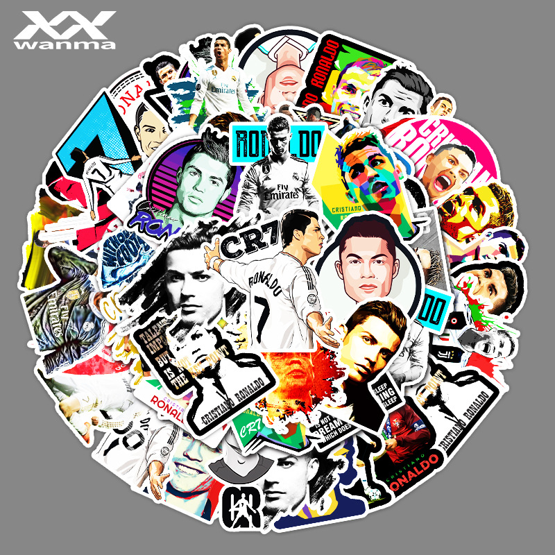 Picture of 52 Sports Star Ronaldo Star Graffiti Waterproof Laptop Luggage Car Refrigerator Decorative Stickers