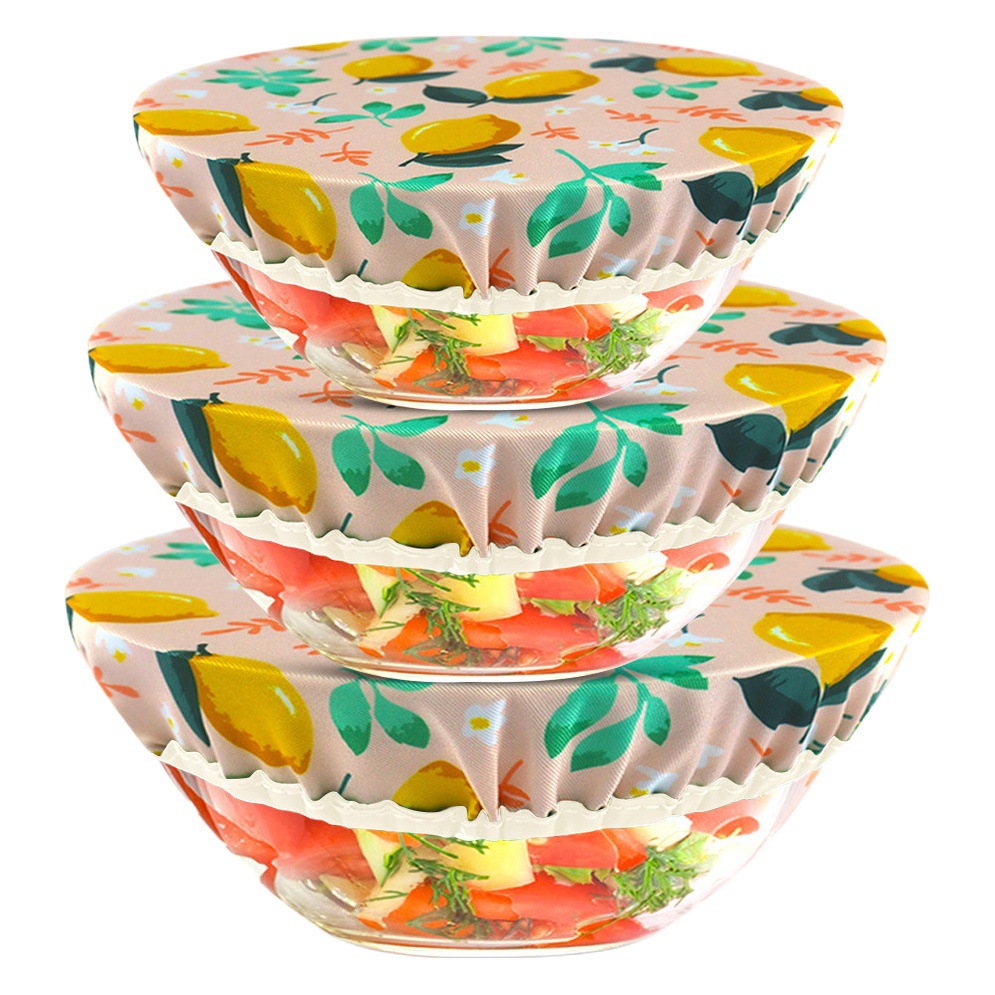 Amazon e-commerce supply printed Fabric reusable cloth Bowl cover Fabric Bowl Covers